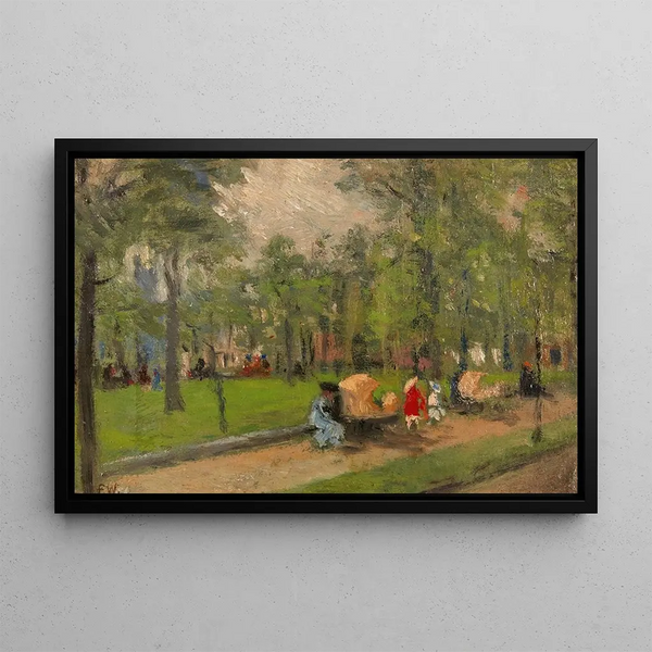 Rittenhouse Square Painting - Frederick R. Wagner — framed artwork on a wall