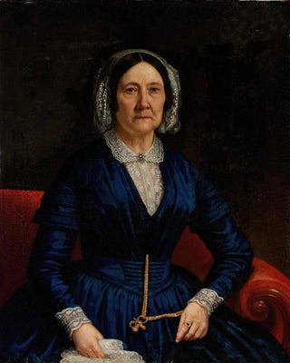 Frederick Randolph Spencer - Portrait Of A Woman In A Blue Dress.webp