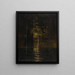 Sailboats in Moonlight - Frederick Rondel — framed artwork on a wall