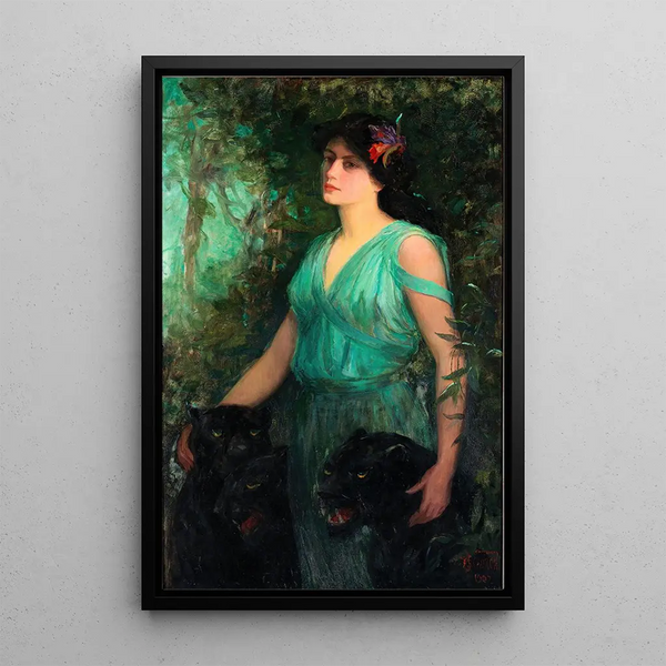 L'Orchidée Noire - Frederick Stuart Church — framed artwork on a wall