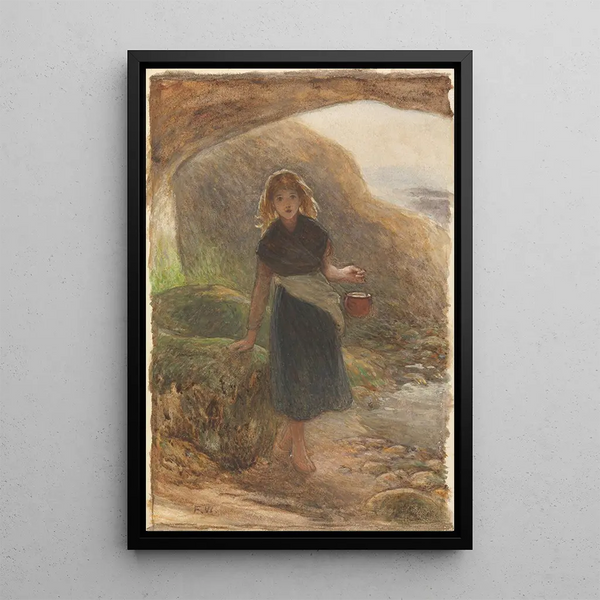 The Mussel Gatherer - Frederick Walker — framed artwork on a wall