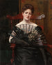Portrait of the artist's wife, Margaret Cecilia Keenan - Frederick Warren Freer — artwork view