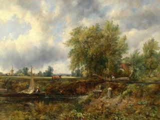 A Lock on the Stour - Frederick Waters Watts — artwork view