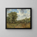 a wooded landscape with livestock and a cottage beyond - Frederick Waters Watts — framed artwork on a wall