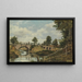 A Old Bridge in Hendon Middlesex - Frederick Waters Watts — framed artwork on a wall