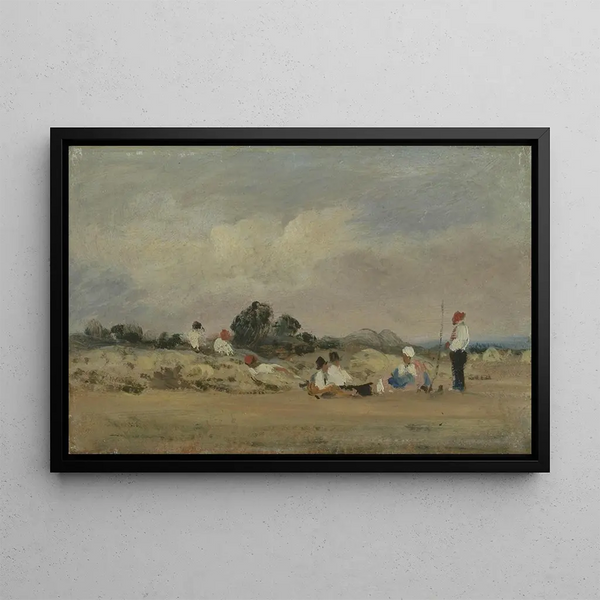 Faneurs se reposant - Frederick Waters Watts — framed artwork on a wall