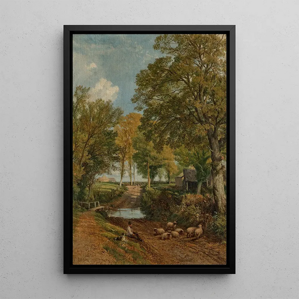 A Landscape English - Frederick William Hulme — framed artwork on a wall