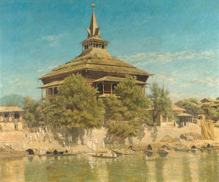 La mosquée Shah Hamadân à Srinagar, Cachemire - Frederick William John Shore — artwork view