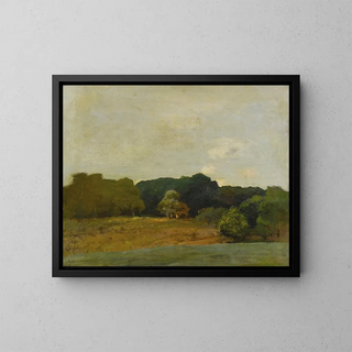 Landscape with Trees - Frederick William Kost — framed artwork on a wall
