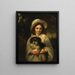 Girl with a Dog - Frederick Yates Hurlstone — framed artwork on a wall