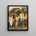 Les pauvres sont nourris à l'extérieur du monastère de San Bonaventura sur la colline du Palatin - Frederik Christian Lund — framed artwork on a wall