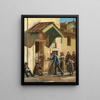 Frederik Christian Lund - Fattige bespises ud for klosteret San Bonaventura p Palatinerhjen.webp
