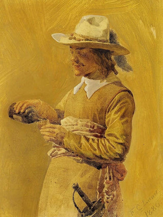 Frederik Christian Lund - Musketer med flaske og glas.webp