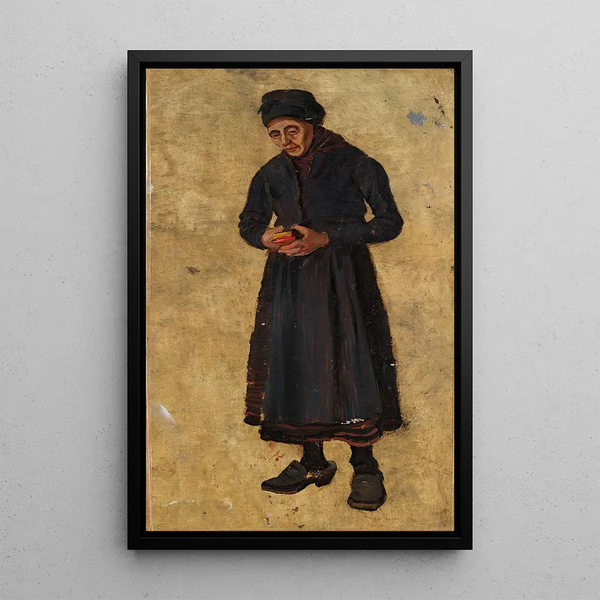 Woman with Song of Songs - Frederik Collett — framed artwork on a wall