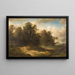 Two peasants resting in a vast landscape - Frederik Hendrik Hendriks — framed artwork on a wall