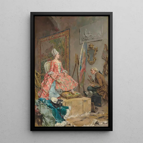 Frederik Hendrik Kaemmerer's Painting "Posant pour son Portrait" — framed artwork on a wall