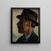 Self-portrait Painting - Frederik Lange — framed artwork on a wall
