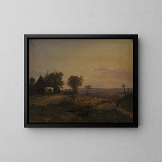 View of the district near Segeberg, Germany - Frederik Rohde — framed artwork on a wall
