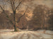 Winter landscape painting, Jægersborg Dyrehave motif - Frederik Rohde — artwork view
