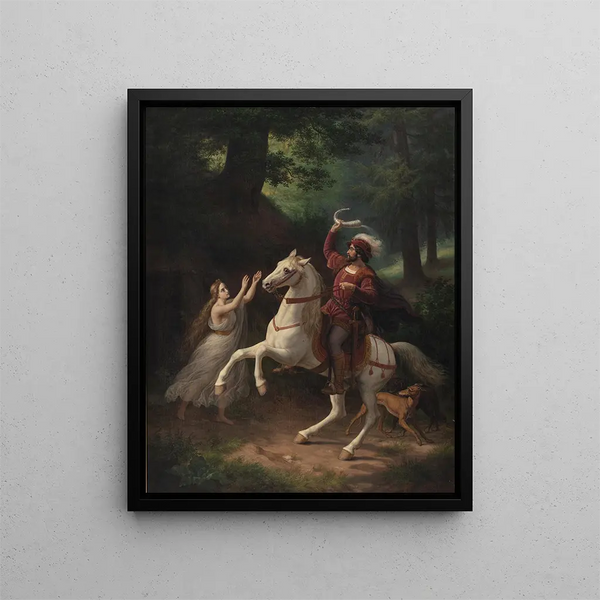 Count Otto of Oldenburg with the Oldenburg horn - Frederik Storch — framed artwork on a wall
