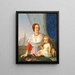 Mother and Child at a Table with a Doctor - Frederik Storch — framed artwork on a wall