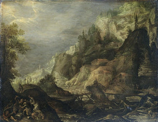 Mountain Landscape Painting - Frederik van Valckenborch — artwork view