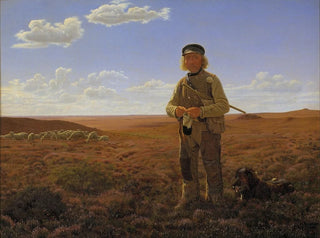 a Jutland shepherd on the moors - Frederik Vermehren — artwork view
