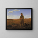 a Jutland shepherd on the moors - Frederik Vermehren — framed artwork on a wall
