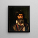 an Italian farmer with a gray beard - Frederik Vermehren — framed artwork on a wall