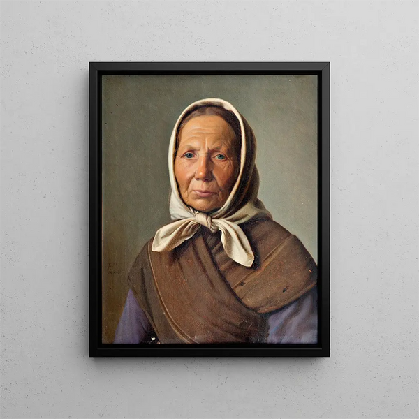 Fisherwoman of Hornbæk - Frederik Vermehren — framed artwork on a wall
