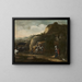 Landscape with a Horse-Drawn Carriage - Frederik de Moucheron — framed artwork on a wall