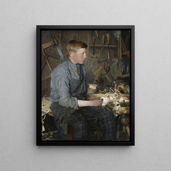 The Young Carpenter - Fredrik Kolstø — framed artwork on a wall