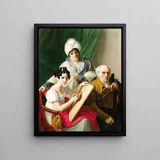 French School - A Young Artist Drawing Her Father.webp
