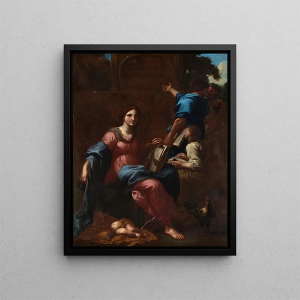 Allegory of the Regency of Anne of Austria - French School — framed artwork on a wall