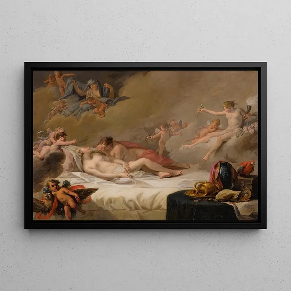 Allegory of Sleep - French School — framed artwork on a wall
