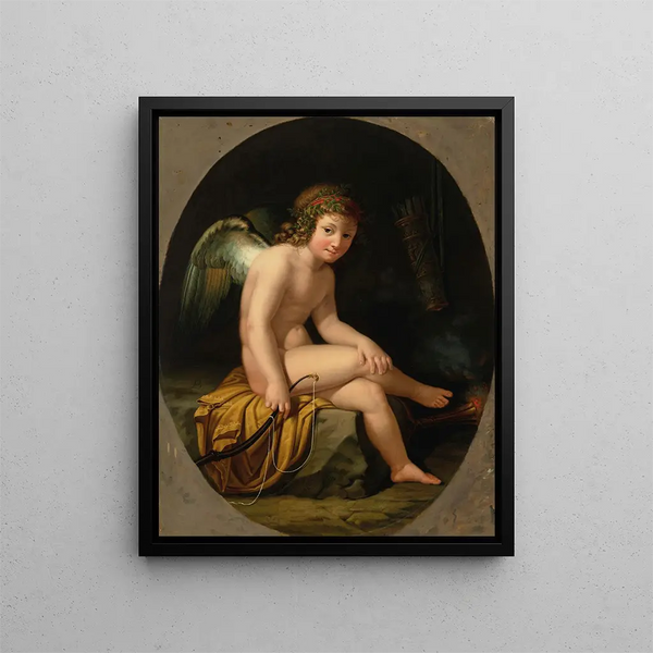 Cupid - French School — framed artwork on a wall