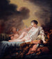 Danaé receiving the golden rain - French School — artwork view