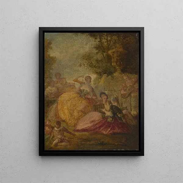 Entertainment - French School — framed artwork on a wall