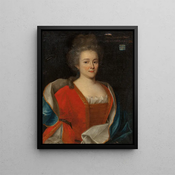 Marie-Élisabeth de Fribois Wife of Chevalier François Leverrier - French School — framed artwork on a wall