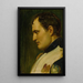 Napoleon Bonaparte profile painting - French School — framed artwork on a wall