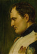 Napoleon Bonaparte profile painting - French School — artwork view