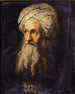 Ottoman painting with turban - French School — artwork view