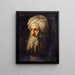Ottoman painting with turban - French School — framed artwork on a wall