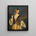 Portrait of a woman half-length - French School — framed artwork on a wall