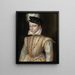 Portrait of King Charles IX of France 1550-1574 - French School — framed artwork on a wall