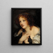 Portrait of a Young Girl - French School — framed artwork on a wall