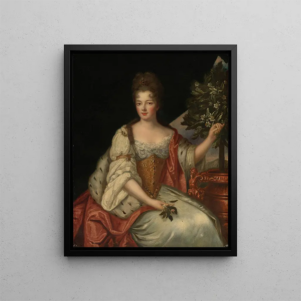 Portrait of a Lady Known as Princess of Condé - French School — framed artwork on a wall