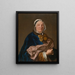 Portrait of a lady (case conflict) - French School — framed artwork on a wall