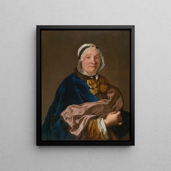 Portrait of a lady (case conflict) - French School — framed artwork on a wall