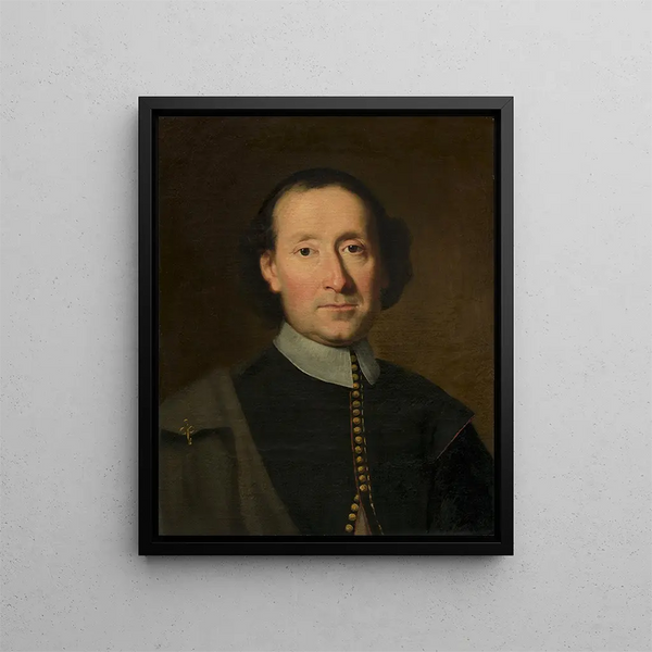 Portrait of a Man - French School — framed artwork on a wall